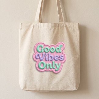 Tote Bag Med Goda Vibrationer Tygkasse
