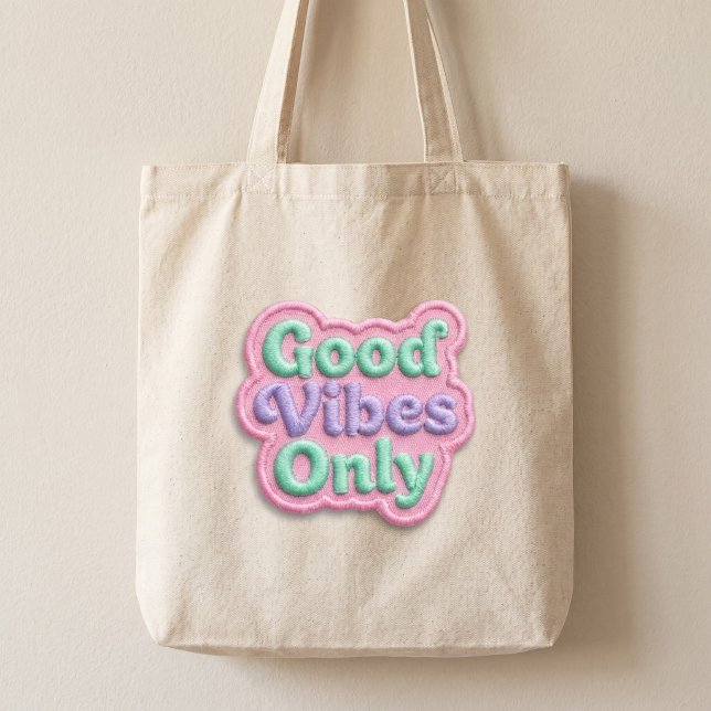 Tote Bag Med Goda Vibrationer Tygkasse (Skapare uppladdad)