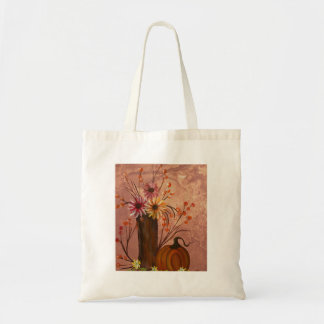 Tote Bag med höstblommor Tygkasse