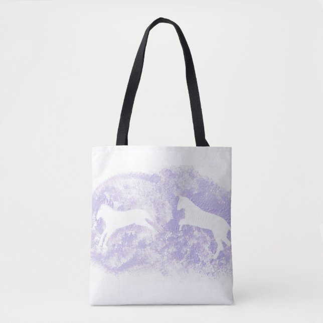 Tote Bag med jumping Horses Tygkasse (Framsida)