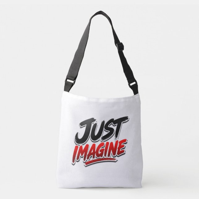 Tote Bag med Just Imagine-typografi Axelväska (Framsida)
