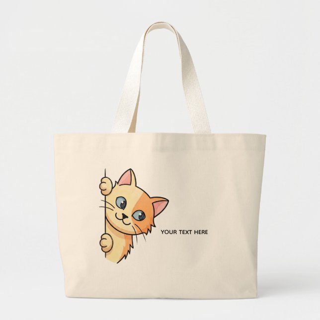 Tote-bag med katt jumbo tygkasse (Framsidan)