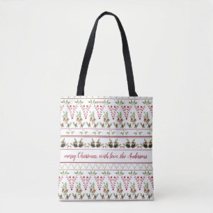 Tote-bag med kottar och bär med text tygkasse