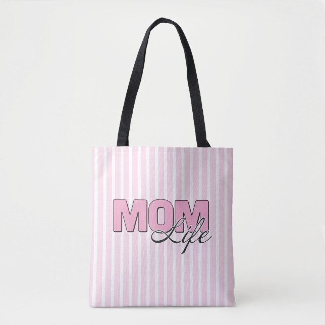 Tote Bag med MomLife-utskrift Tygkasse (Framsida)
