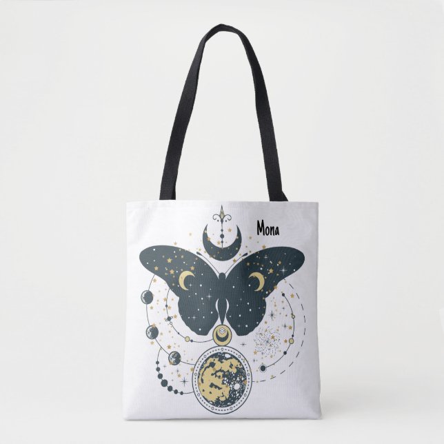Tote Bag med Mystical Butterfly & Himlar Tygkasse (Framsida)