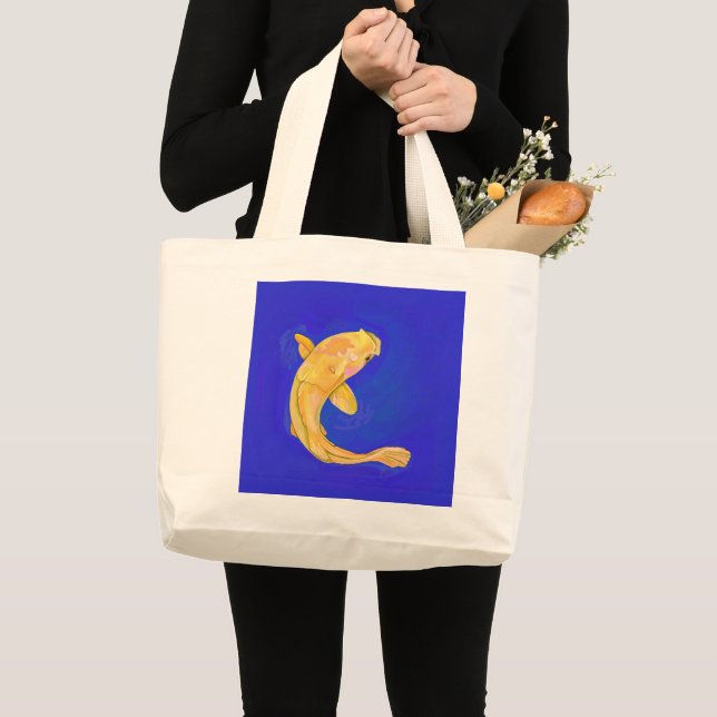Tote Bag med orange fisk Jumbo Tygkasse (Framsida (produkt))