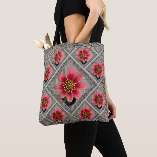 Tote Bag med Sienna Dahlias Tygkasse (Närbild)