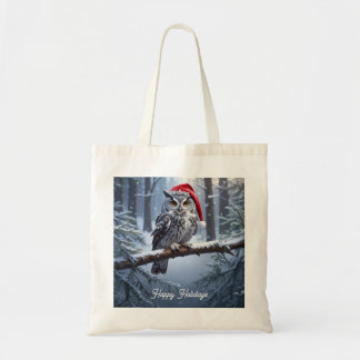 Tote Bag med Ugglorm och Tomtehatt Tygkasse
