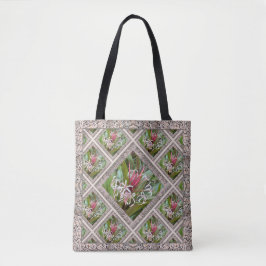 Tote Bag med vacker Rosa Spider Lillies Tygkasse