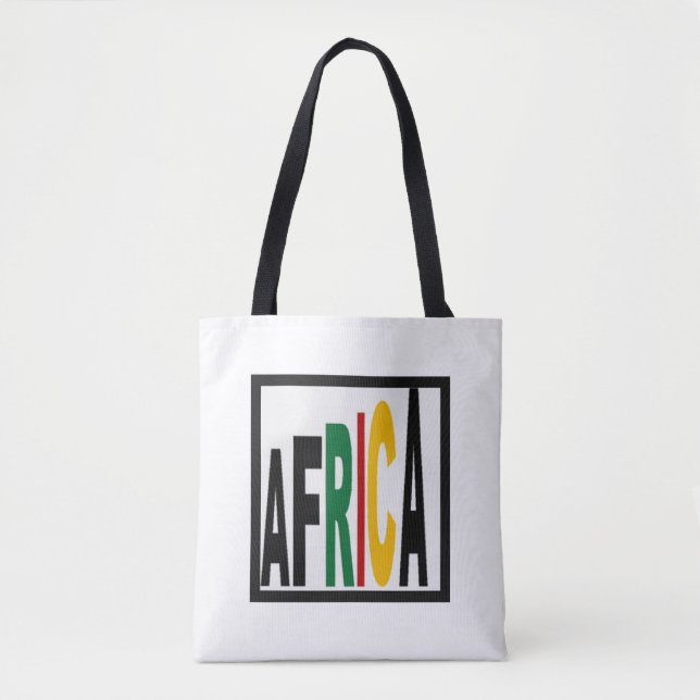 Tote Bag, Medium AFRICA Tygkasse (Framsida)