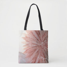 Tote Bag, medium "Pinkish Flower" Tygkasse