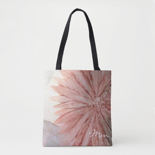 Tote Bag, medium "Pinkish Flower" Tygkasse (Framsida)