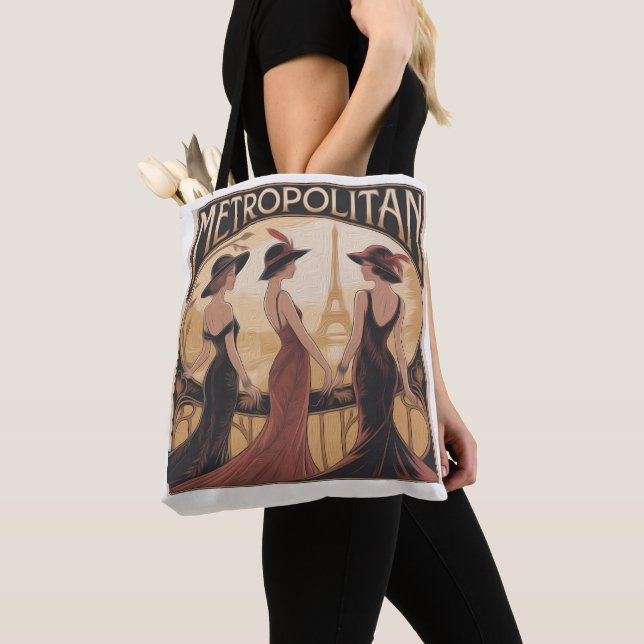 Tote bag  Metropolitan Art Nouveau Tygkasse (Närbild)