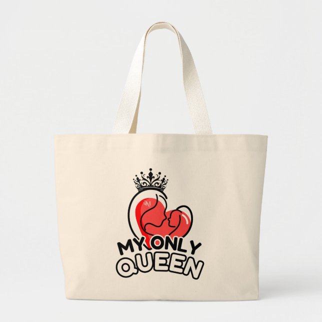 Tote Bag : Min enda drottning Jumbo Tygkasse (Framsidan)