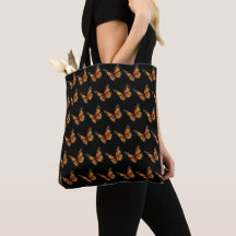 Tote Bag - Monarch Butterflies & Caterpelare