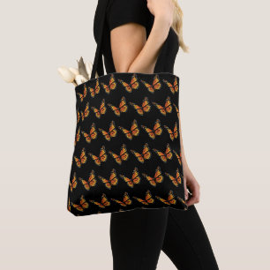 Tote Bag - Monarch Butterflies & Caterpelare Tygkasse