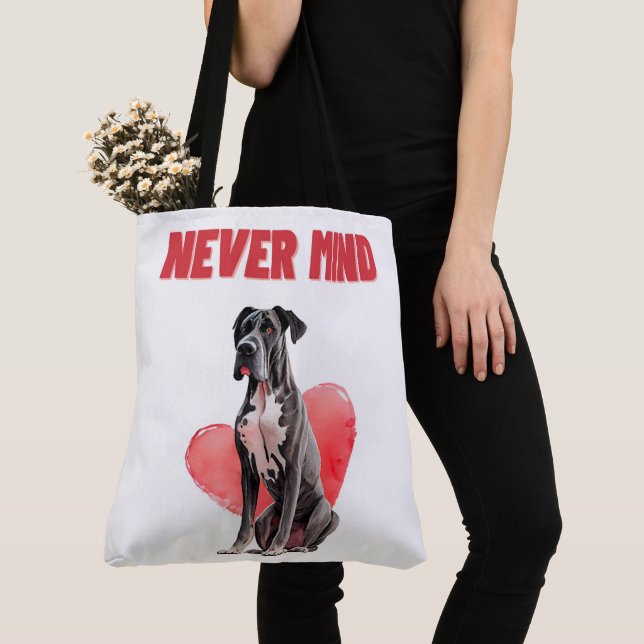 Tote Bag Never mind Tygkasse (Närbild)