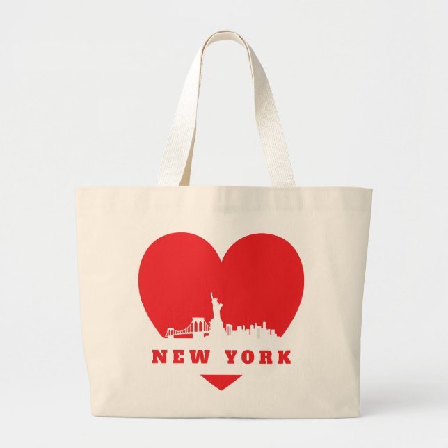 Tote bag new Yorker Jumbo Tygkasse (Framsidan)