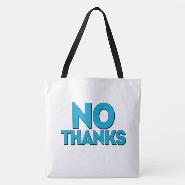 Tote Bag No thanks Tygkasse (Framsida)
