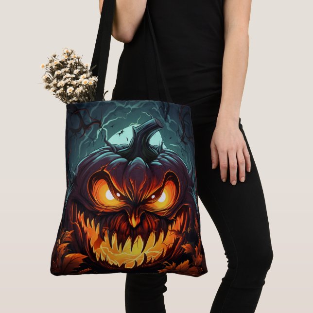 Tote Bag Nocturne of the Damned Tygkasse (Närbild)