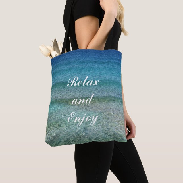Tote Bag-nummer för Beach-tema Tygkasse (Närbild)