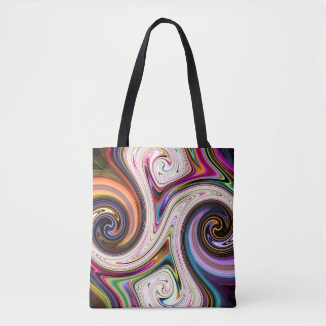 Tote Bag-nummer för Cosmic Rays 5 Swirls Tygkasse (Framsida)