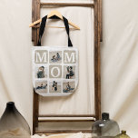 Tote Bag-nummer för det moderna multifoto Grid Cut Tygkasse<br><div class="desc">Skapa din egen väska i MAMMA med en modern multifotorasterkollage och anpassade. Den här designen innehåller 6 foton i böjda hörnrutor,  en MAMMA-text som du kan byta till valfritt färg och en World's Best Mamma backside. Anpassa hjärtat och barnens namn/er för en unik och tankfull present.</div>