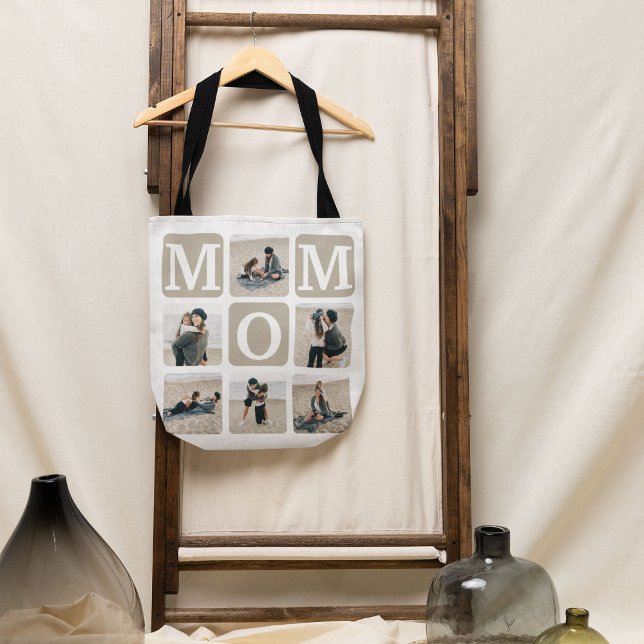Tote Bag-nummer för det moderna multifoto Grid Cut Tygkasse (Skapare uppladdad)