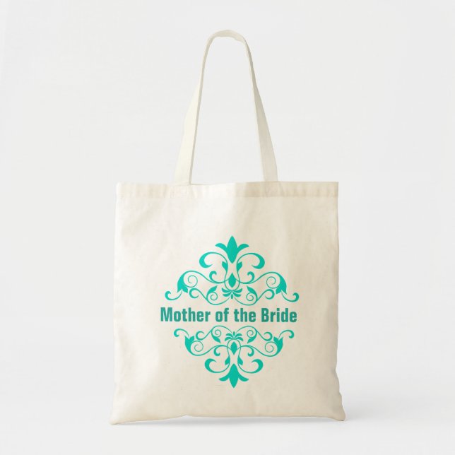 Tote Bag-numret för turkos-Budens mamma Tygkasse (Framsidan)