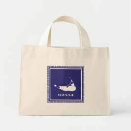 Tote Bag och White Nantucket Island Tote Bag Mini Tygkasse