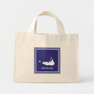Tote Bag och White Nantucket Island Tote Bag Mini Tygkasse