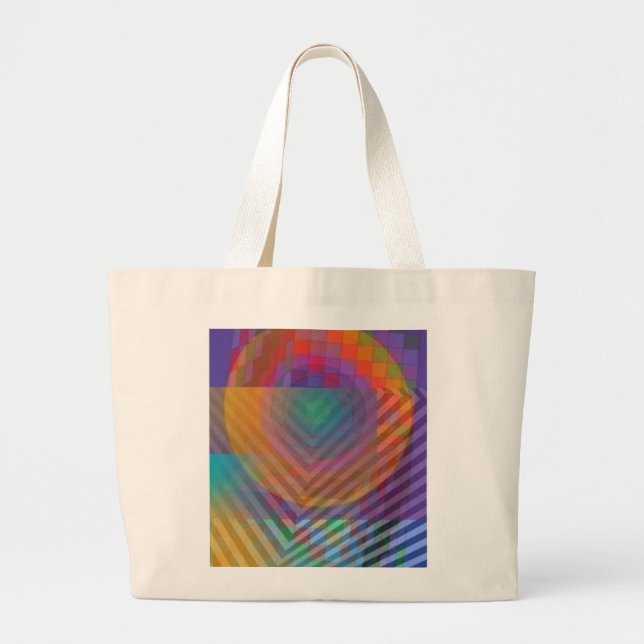 Tote bag original abstract design jumbo tygkasse (Framsidan)