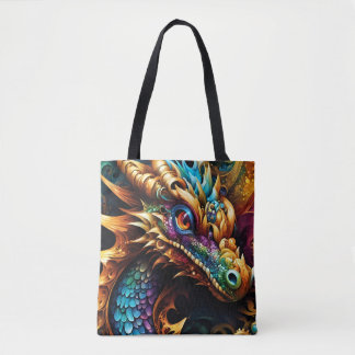 Tote bag original Dragon dans le style steampunk Tygkasse