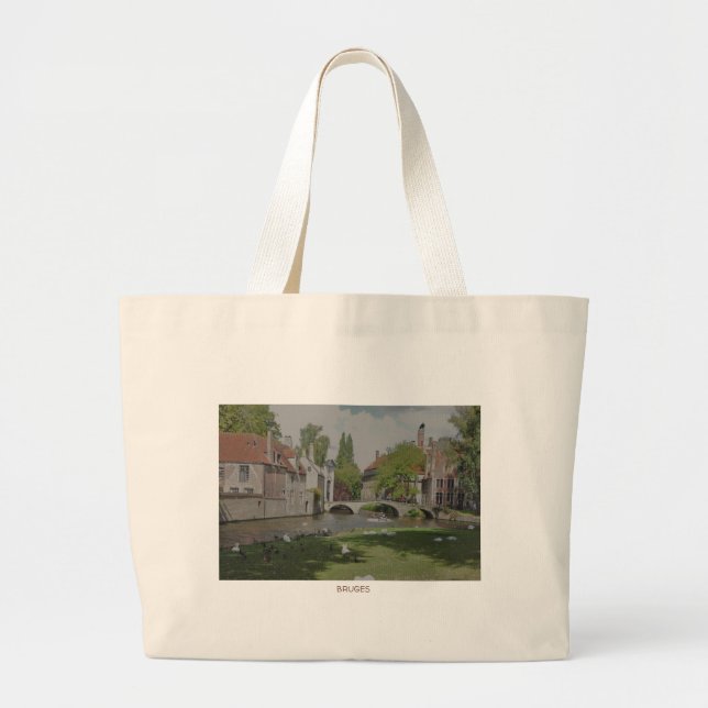 Tote Bag, Paris, Brygge Jumbo Tygkasse (Framsidan)