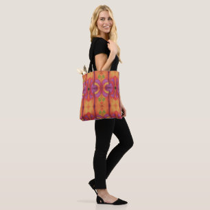 Tote Bag Parrot Tulip Abstrakt Tygkasse