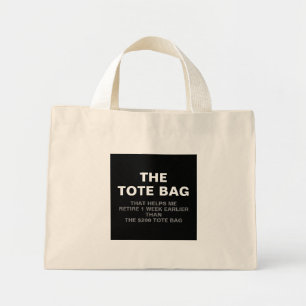 Tote Bag Pension Parody Black Mini Tygkasse