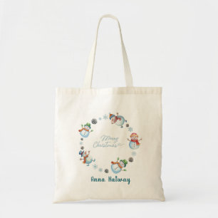 Tote Bag Personlig snömannakrans Tygkasse