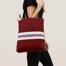 Tote Bag - Plum-Blommar på White Rand