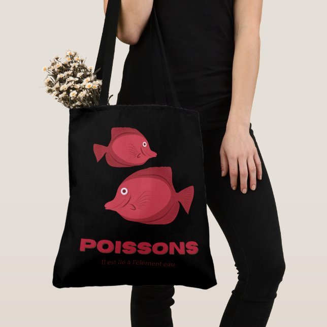 Tote Bag Poissons Tygkasse (Närbild)