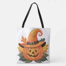Tote Bag Pumpkin Halloween Séris 7 02 Tygkasse