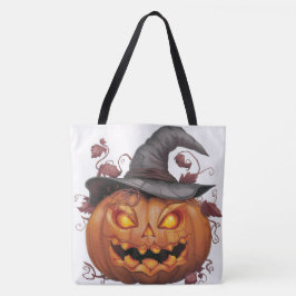 Tote Bag Pumpkin Halloween Séris 7 03 Tygkasse