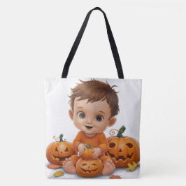 Tote Bag Pumpkin Halloween Séris 7 09 Tygkasse