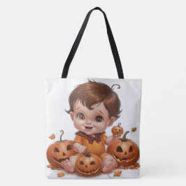 Tote Bag Pumpkin Halloween Séris 7 10 Tygkasse