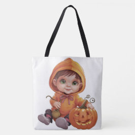 Tote Bag Pumpkin Halloween Séris 7 11 Tygkasse