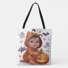 Tote Bag Pumpkin Halloween Séris 7 12 Tygkasse