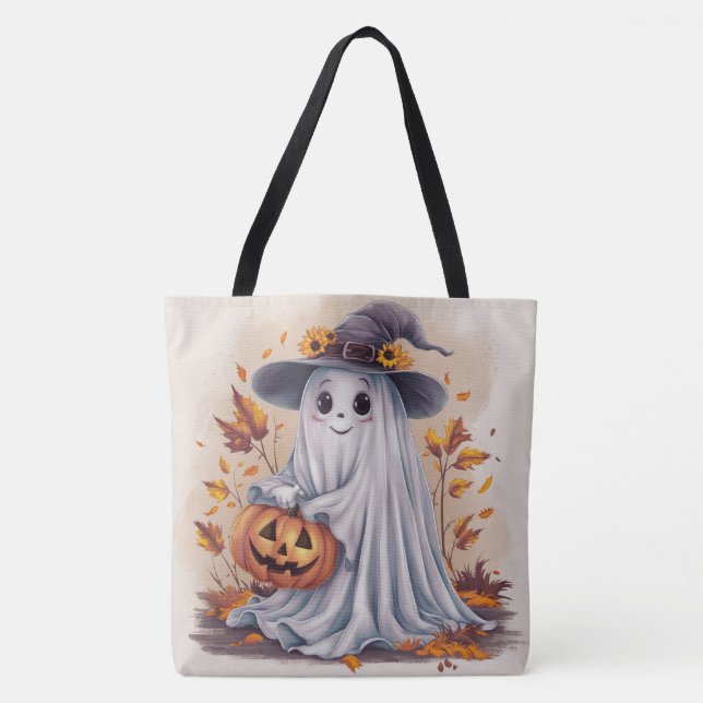 Tote Bag Pumpkin Halloween Séris 7 20 Tygkasse (Framsida)