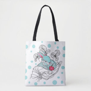 Tote Bag Rabbit i Hand Tygkasse