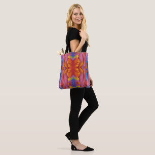Tote Bag Rainbow Tulip Abstrakt Tygkasse