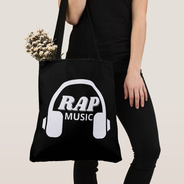 Tote Bag Rap music Tygkasse (Närbild)