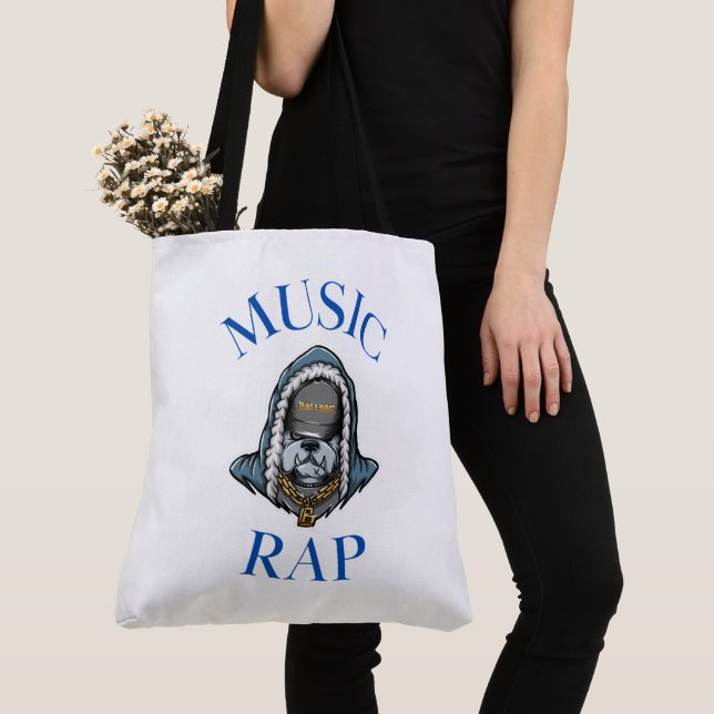 Tote Bag Rap music Tygkasse (Närbild)